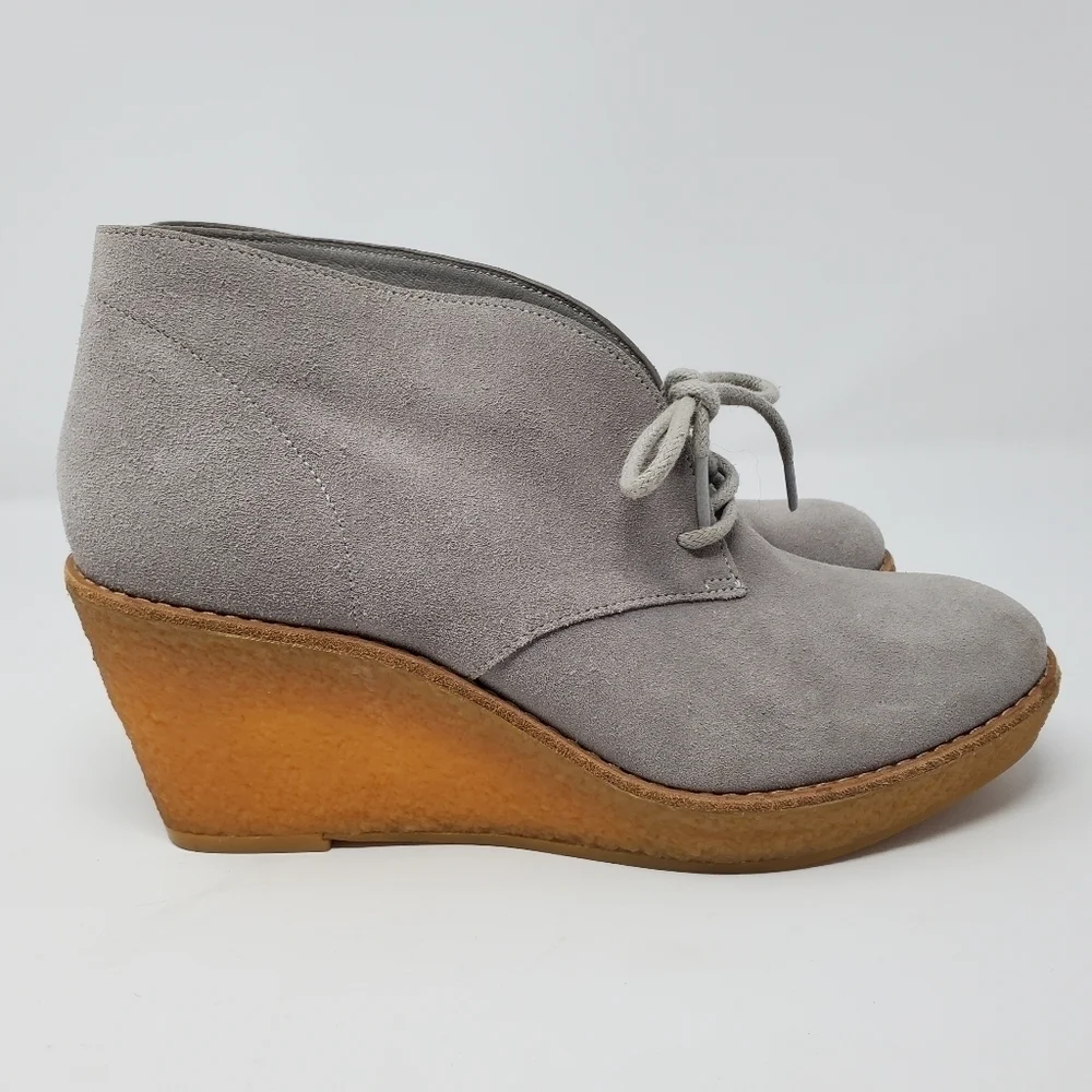 COLE HAAN- Suede Wedge Booties- Women's- Size 6.5B
